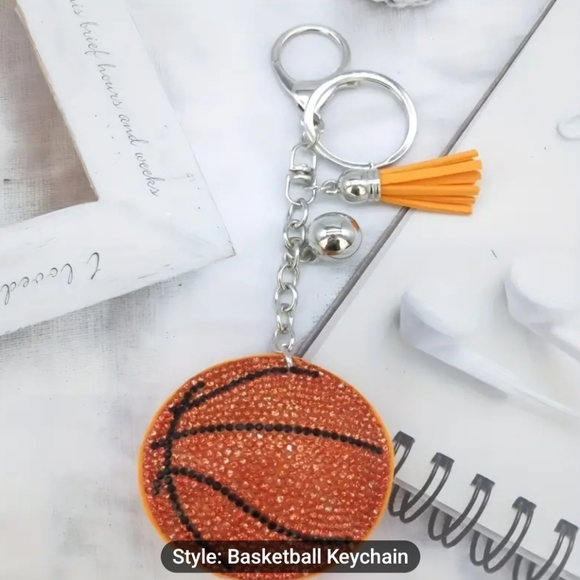 NWT Sparkle Basketball ๐ key chain/purse charm. - Picture 2 of 2